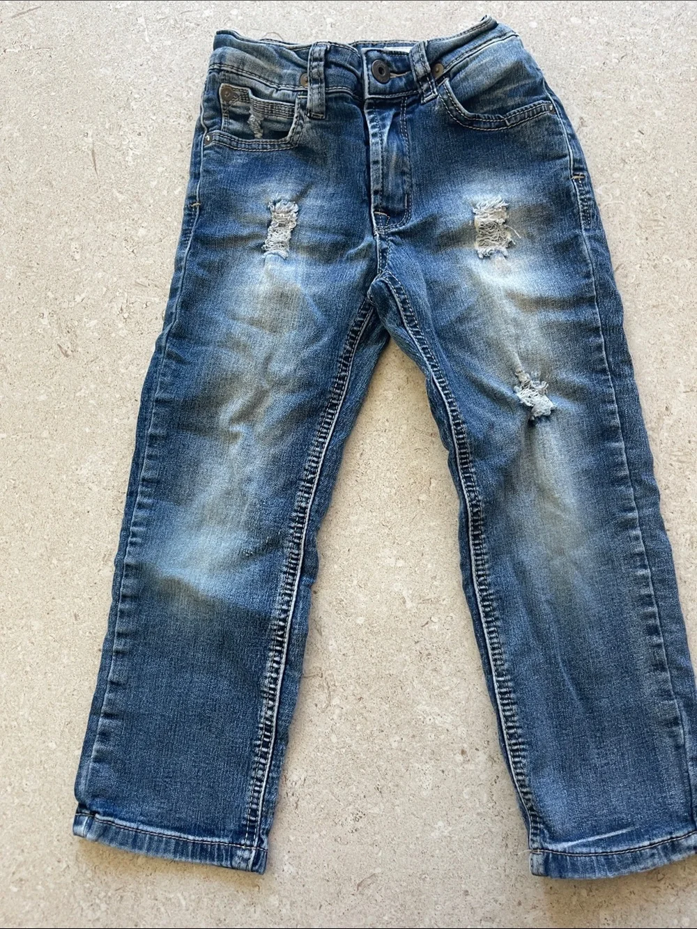 Hudson Jeans Kids Distressed Blue Denim Jeans